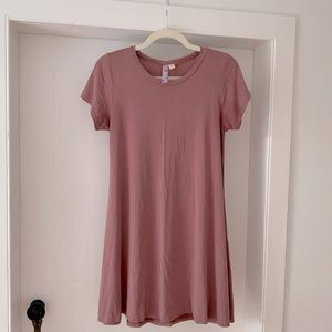 Swing T-shirt dress, rose, M, stretch